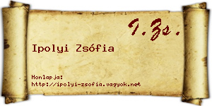 Ipolyi Zsófia névjegykártya